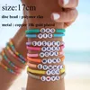 Strand CCGOOD Boho Summer Beach Personalizza il braccialetto con lettera per le donne Braccialetti con perline Heishi multicolori Gioielli Pulseras all'ingrosso