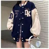 Lettre rétro américaine brodée vestes et manteaux femmes Y2K rue Hip Hop tendance uniforme de baseball Harajuku veste décontractée ample 240319