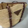 10A Premium Quality Woven Lafite+Leather Shoulder Strap Handbag Women's Shoulder Shopping Bag Tote Bags
