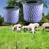 Gates 200m Roll Polywire Electric Fence Stainless Steel Poly Wire Energiser Insulator For Farm Garden Livestock