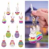 Stitch 5d DIY Diamond Painting Keynchain Rabbit Bunny Oeuf Pâques Pâques Pendants Cadeaux pour femmes enfants