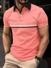 Camisetas para hombres Novedad de verano, polo informal de manga corta para hombre, camiseta de cuello Rowan a la moda para oficina, polo transpirable para hombre, ropa para hombre T240325