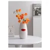 花瓶クリエイティブレッドリップセラミック花瓶机の装飾ミニマリズム磁器花ポットフラワーアレンジ