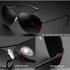 PARZIN классические авиационные мужские солнцезащитные очки брендовый дизайн сплавная оправа пилот поляризационные солнцезащитные очки для вождения мужские черные UV400 240325