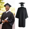Robe de remise de diplôme, uniforme scolaire, ensemble de casquettes, vêtements unisexes mats pour haute avec glands, timbre de l'année 2023, 240315