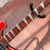 Guitare électrique à 12 cordes rouge cerise, personnalisée en usine, de haute qualité, corps en acajou, touche en palissandre