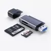 Lector de tarjetas tipo c 2024, lector de tarjetas Usb3.0 tres en uno, Otg, teléfono móvil, ordenador, lector de tarjetas Micro USB inteligente TF/SD