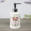 Dispensers 380ml Ceramic Bathroom Accessories Shower Gel Bottle for Kitchen Romantic House Soap Dispenser Hand Sanitizer Bottle Lotion bott