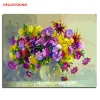 Liczba kwiatów pączków DIY ręcznie malowany obraz olejny obraz cyfrowy według liczb obrazy olejne
