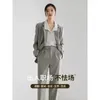 Damen Zweiteilige Hosen Insozkdg Eleganter lässiger Büro-Hosenanzug Frauenmode Korea Blazer Hosenanzug Weibliche Vintage-Jacken Gerade 2