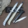 3Models 10 '' Inch italiensk stilett Mafia Kniv 440C Blad Akrylhandlar Auto Pocket Knives Tactical EDC Tools