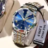 Cases Top Men Watches Brand Waterproof Steel Strap Business Man Watch Quartz Fashion Luminous Calendar Clock Male 2023