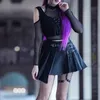 Kadın Tankları Camis Goth Koyu Teknik Giyim Balık Net Açık Omuz Kayışı T-Shirt Alışveriş Merkezi Gotik Grunge Siyah Bandaj mahsulü Üst Bayan Punk Seksi Alt Giyim