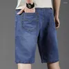 Shorts masculinos de verão jeans de jeans reto de jeans de verão