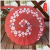 Paraplyer Restaurant Decor Japanese Oil Paper Paraply Material El Tak Ical Decorative Cherry Parasol 82cm L230620 Drop Delivery H Dhulz