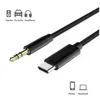 M Aux Aux Audio Cable Type C إلى 3.5 مم مكبرات صوت محول مقب