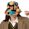 Ter camouflage chapeau de seau en fourrure artificielle pour les femmes à la mode chaud doux velours moelleux chapeau de pêcheur pour les femmes en plein air PanC24326