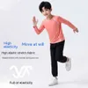 Lighing Shipping Spring/summer Children's Sports Quick Drying Fiess Boys Training Clothes Long Sleeved Tight Clothing Girls Running Two Piece Set