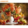 Number CHENISTORY Flower Landscape DIY Painting By Numbers Kits Drawing Painting By Numbers Acrylic Paint On Canvas For Room Artwork