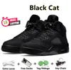 Black Cat 5 5s Mens Basketball Shoes Off Noir Plaid Olive Lucky Green Burgundy University Blue Aqua Sai Georgetown Midnight Navy Black Metallic Sports Sneakers 40-47