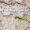 Ear Cuff Ear Cuff Multi color sequin shimmering powder butterfly ear clip without perforations for womens ear clip fashion jewelry Y240326