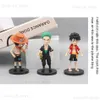 Action Toy Figures 6pcs/Set Anime One Piece Action Figur PVC Luffy ny action Samlingsmodelldekorationer Doll Barnleksaker för julklapp T240325