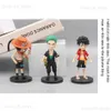 Figury zabawek akcji 6PCS/SET ANIME One Piece Action Figure Pvc Luffy Nowa akcja kolekcjonerska modelka dekoracje lalki dla dzieci zabawki na prezent świąteczny T240325