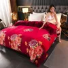 Parure de lit en velours pour décoration intérieure, housse de couette en duvet uni, optique chaude, double et grande, 220 x 240 cm, 1 pièce, hiver