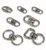 100pcslot Silver Metal Swivel Hook Clasp Key Chains Keyrings Connectors For Lanyards Paracord Handbag Bag Parts4987164