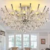 Żyrandole nowoczesne kryształowy żyrandol światło do salonu domowe dekoracje do domu kuchenna wyspa luksusowy luksusowy lampa lampy