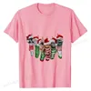 T-shirt, urocze senne kocięta Świętego Mikołaja w skarpetkach świątecznych, Cat Retro Custom T Shirt Cott Tops Shirt na dorosły lato Y1BQ#