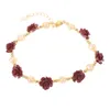 Bracelets de charme Bracelet Le cadeau Teen Girls Trucs à la mode pour Rose Esthétique Alliage décoratif Miss Bijoux Fleur