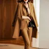 2024最新モデルの女性フォーマルビジネススーツ高品質の生地秋の冬のプロのオフィスワークパンツスーツブレザーズボンセット240127
