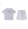 Men's t-shirts tech trapstar track suits designer embroidery letter luxury two-piece with summer sports fashion cotton cord top short sleeve size s m l xl