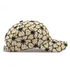 Baretten Heren en Dames Lente/zomer Dunne ademende petten Vintage harde pet Print Vizierhoed