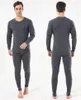 Mâle Printemps Automne Pyjamas Adulte Hommes Haute Qualité Cott Hiver Sous-Vêtements Thermiques 2 pièces Lg Pantalon Vêtements De Nuit Vêtements De Nuit R3wI #