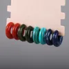 Hoop Huggie Nya Böhmen 4 par/uppsättning av flerfärgad akryl Small Hoop örhängen Original harts Geometriska C-formade hängande örhängen smyckesuppsättning 240326