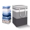 Tvättpåsar 75l Vattentät med handtag Leksaker Sovrum för förvaring av kläder Hämjande stor kapacitet College Dorm Hamper Badrum