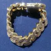 Venta caliente collar joyería 12 mm chapado en oro Sterling Sier helado VVS Moissanite Hip Hop pulsera de eslabones cubanos para hombres
