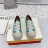 Luxury Casual Mary Jane Platform Shoes Designer Women Calfskin Leather Sneaker Casual Shoe Spring Lace Up Slip-on Lady Flat Heels Trainer Outdoor Top Quality