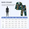 Pijamas Mens Tropical Floral Print Sleep Pijamas Midnight Garden 2 Pieces Vintage Pyjama Set Lg Sleeve Oversized Home Suit u9YD #