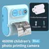 Caméras numériques pour enfants Caméra instantanée INTANT PO Mini vidéo 1080p HD Child Selfie Toy 2,4 pouces Thermal Imprimante Toys Gift