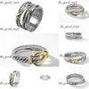 DY Hommes Bague David Yurma Anneaux Pour Femme Designer Bijoux Argent Vintage X En Forme Dy Anneaux Hommes Bijoux De Luxe Femmes Homme Garçon Dame Cadeau Fête Haute Qualité 654