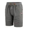 Summer Mens Shorts Casual Taille élastique Cott Beach Shorts Mâle Fi Fitn Respirant Shorts Vêtements u7Fh #