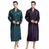 Heren Zijde Satijn Pyjama Nachtkleding Gewaad Gewaden Badjas Nachtjapon S ~ 3XL __Voor XMAS Geschenken k4GO #