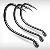 Proberos 100st J Hooks 1020304050 Barbed bläckfiskkrok Hög kolstål Offset Fishhooks Black Color Pesca 240313