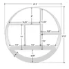 Piatti decorativi Mensola da parete Brody grigio scuro Metallo rotondo verniciato industriale 27,5 x 6 pollici