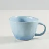 Tazas Taza de cerámica de colores de caramelo, tazas de té de la tarde creativas hechas a mano de 330ml, recipiente de agua con gradiente nórdico fácil de limpiar para el hogar
