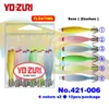 Yo-zuri kalamar jigler kalamar kancaları kalamar yemi 5cm 6cm 7cm Japonya yüzen UV floresan şeffaf sarı 240312