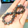 Ruberthen Bracciale in labradorite naturale da 10 mm di grado AA naturale per uomo, gioielli fatti a mano con pietre preziose autentiche in rilievo energetico 240315